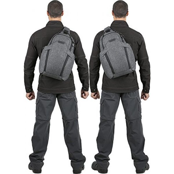 Maxpedition Tactical Backpack 7 Maxpedition Entity 16 CCW-Enabled EDC Sling Pack 16L for Covert Concealed Carry, Charcoal