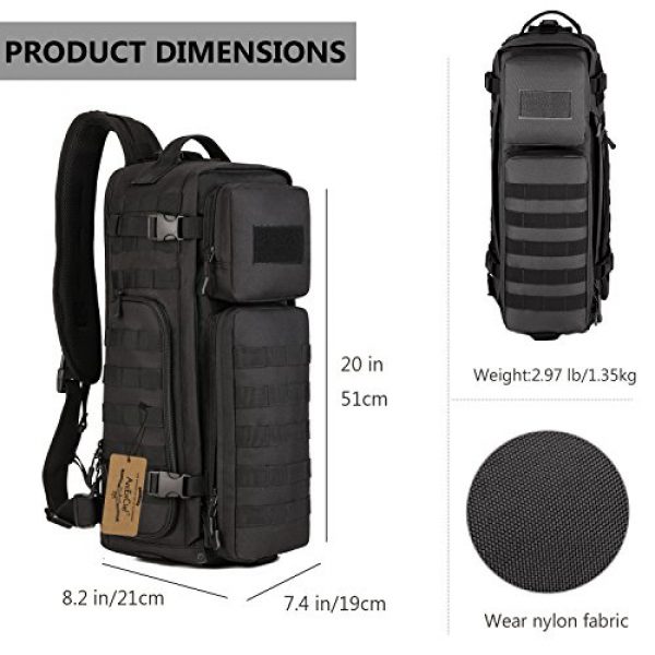 ArcEnCiel Tactical Backpack 3 ArcEnCiel Tactical Sling Pack Military Molle Chest Crossbody Shoulder Bags With Patch