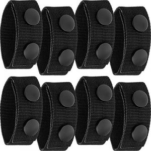 WILLBOND Tactical Belt 1 WILLBOND Belt Keeper Double Snaps Belt Keeper for Outdoor Sports Belt Fixing (8 Pieces)