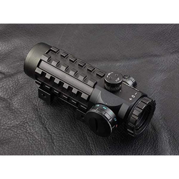 KTAIS Rifle Scope 4 KTAIS Tactical Optics 3X28 Green Red Dot Cross Sight Scope (Color : Black)