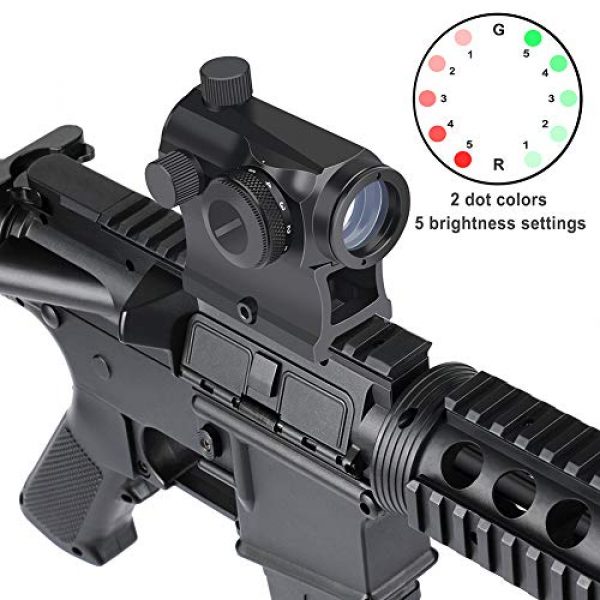 OTW Rifle Scope 4 OTW Red Dot Sight,1x20mm 4 MOA Red Green Dot Sight Micro Rifle Scope