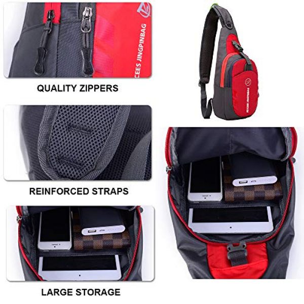 Peicees Tactical Backpack 4 Peicees Water Resistant Sling Bag Crossbody Chest Pack One shoulder Backpack Sport Outdoor for Men Women Teens Boys and Girls