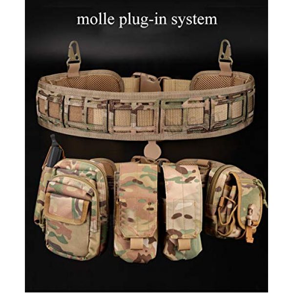 SINAIRSOFT Tactical Belt 6 SINAIRSOFT Tactical Belt Multi-Purpose Molle Battle Belt 1000D Nylon Airsoft Belt