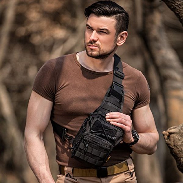 Dunnta Tactical Backpack 6 Dunnta Tactical Sling bag, Military Sport Bag EDC Molle Pack Daypack for Camping, Hiking, Trekking, Rover Sling