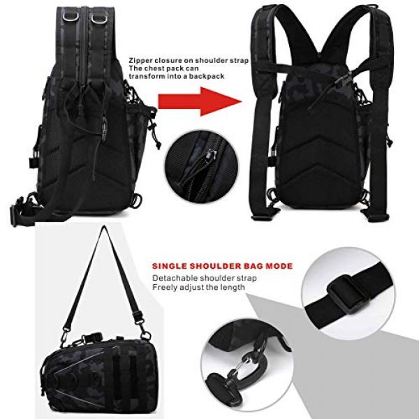 DOUN Tactical Backpack 4 DOUNto Tactical Sling Backpack, EDC Molle Sling Bag Military Daypack Backpack Outdoor Range Bags