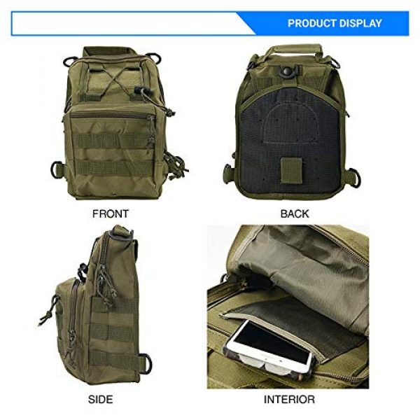 Rootless Tactical Backpack 2 Rootless Tactical MOLLE Military Sling Daypack - Small Messenger Bag