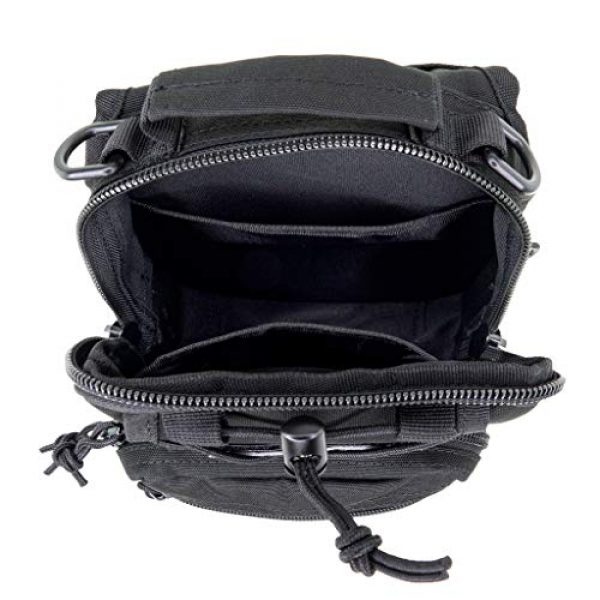 LINE2design Tactical Backpack 2 LINE2design First Aid Sling Backpack - EMS Equipment Emergency Medical Supplies Tactical Range Shoulder Molle Bag - Heavy Duty Sports Outdoor Rescue Pack - Perfect for Camping Hiking Trekking - Black