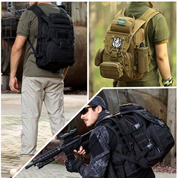 IDOGEAR SPORTS Tactical Backpack 7 IDOGEAR 40L Tactical Backpack Molle Assault Pack 900D Nylon Water Resistant Shoulder Bag Travelling Airsoft Backpacks
