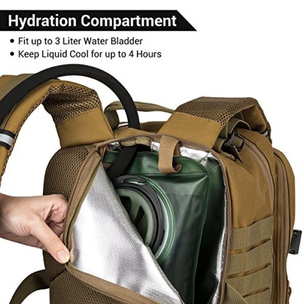 RUPUMPACK Tactical Backpack 5 RUPUMPACK Military Tactical Backpack Army MOLLE Hydration Bag 3 Day Rucksack Outdoor Hiking School Daypack 33L