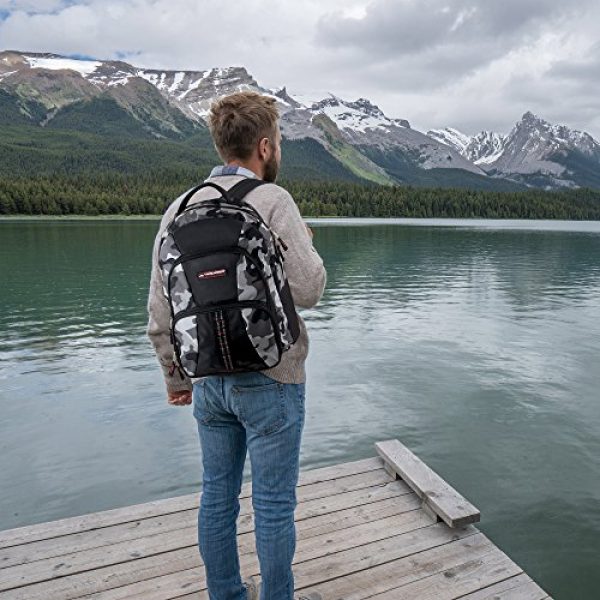Trailmaker Tactical Backpack 7 Trailmaker Tactical Military Style Camo Backpack with Lash Tabs and Padded Back and Straps, Grey
