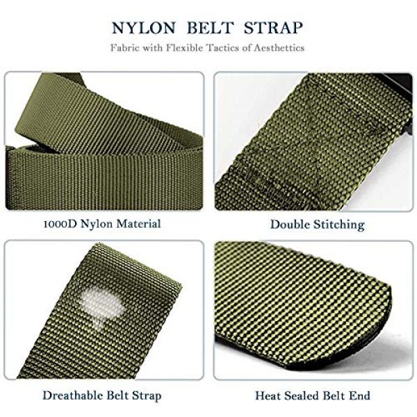 skyweo Tactical Belt 6 skyweo Men Tactical Belt Heavy Duty Belt, Nylon Military Rigger Belts Heavy Duty Work Beltwith Quick-Release Metal Buckle, Gift with Tactical Molle Pouch and Hook