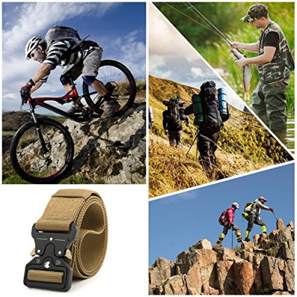 FEIKCOR Tactical Belt 7 FEIKCOR Tactical Belt Military Style Heavy Duty Belt Tactical Sports Belts (N022-Brown)