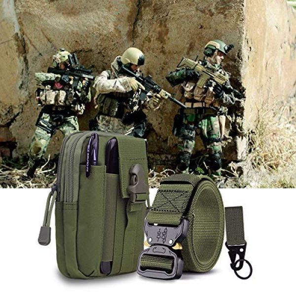 LAFALInK Tactical Belt 5 LAFALInK Men's Tactical Belt,1.5 inch Tactical Belts for Men, with Quick Release Metal Buckle, Hook Adjustable Military Style Nylon Belts with Tactical Package