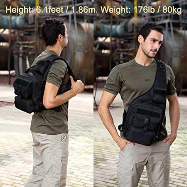 ArcEnCiel Tactical Backpack 7 ArcEnCiel Tactical Sling Pack Military Molle Chest Crossbody Shoulder Bags Motorcycle Backpack