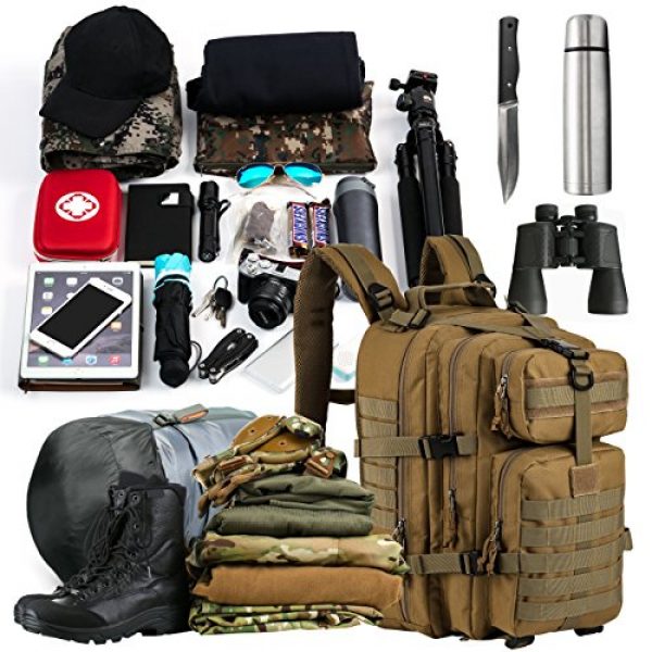 RUPUMPACK Tactical Backpack 6 RUPUMPACK Military Tactical Backpack Army MOLLE Hydration Bag 3 Day Rucksack Outdoor Hiking School Daypack 33L