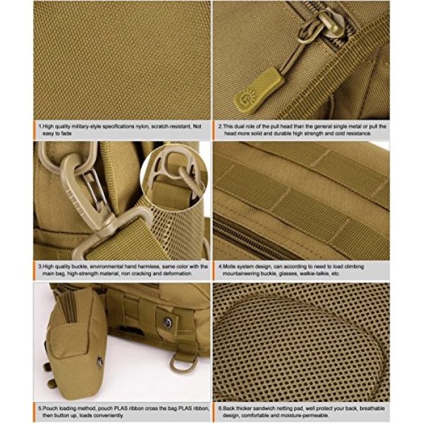 Protector Plus Tactical Backpack 5 UNISTRENGH Tactical Sling Chest Pack Large MOLLE Crossbody Shoulder Bags Gear Duty Daypack