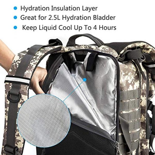 RUPUMPACK Tactical Backpack 3 Military Tactical Backpack Hydration Backpack by RUPUMPACK, Army MOLLE Bag, Small 3-Day Rucksack for Outdoor Hiking Camping Trekking Hunting School Daypack 33L with 3L Water Bladder