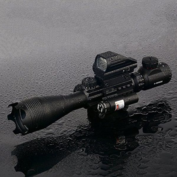 THEA Rifle Scope 2 THEA 4-16x50 Tactical Rifle Scope Red/Green Illuminated Range Finder Reticle W/Green Laser and Holographic Reflex Dot Sight (12 Month Warranty)