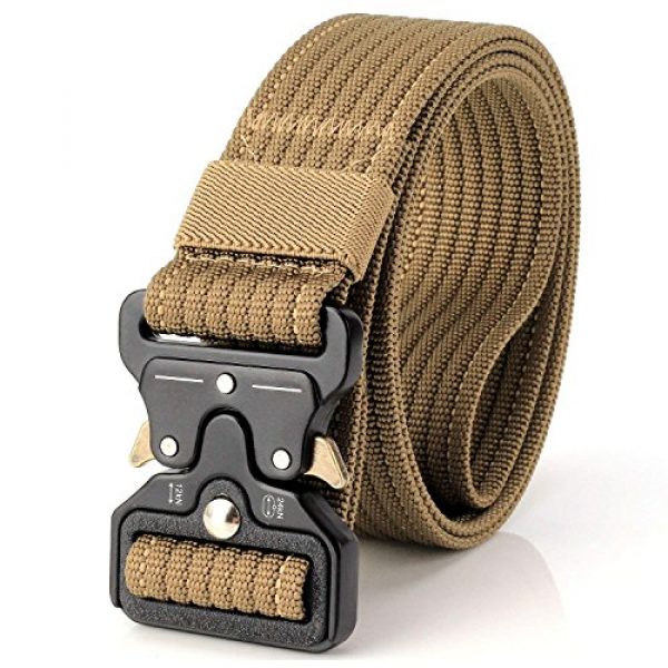 FEIKCOR Tactical Belt 1 FEIKCOR Tactical Belt Military Style Heavy Duty Belt Tactical Sports Belts (N022-Brown)