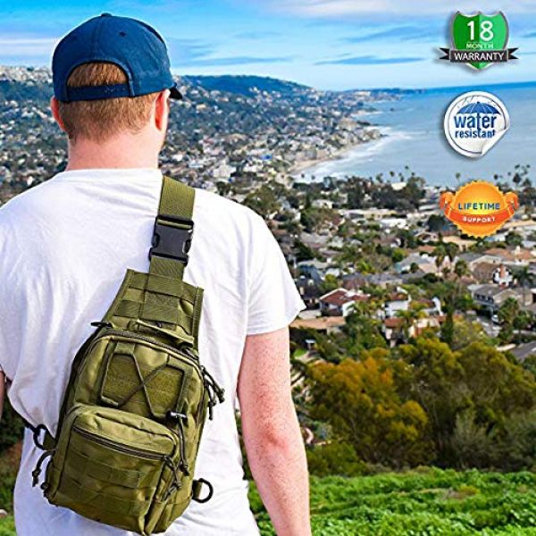 Rootless Tactical Backpack 5 Rootless Tactical MOLLE Military Sling Daypack - Small Messenger Bag