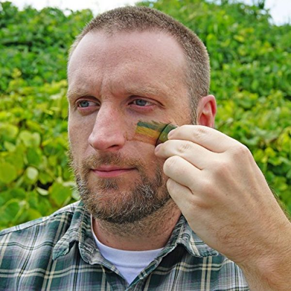 CAMO-UP! Tactical Facepaint 3 CAMO-UP! Military Hunting Camouflage Face Paint, Dark Green/Light Green/Brown