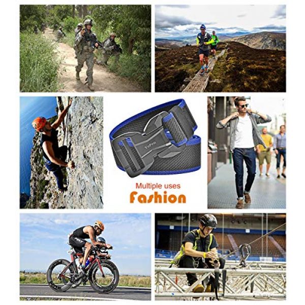 YoPen Tactical Belt 4 YoPen Tactical Belt for Men, Nylon Military outdoor Web Belt Canvas Breathable with Magnetic Heavy-Duty Quick-Release Buckle