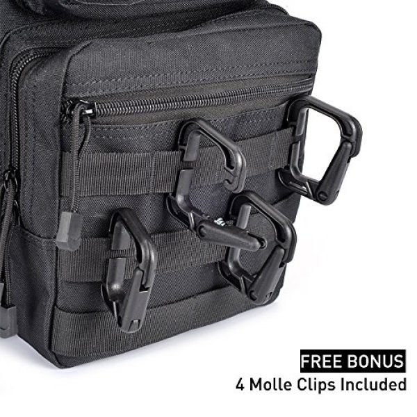 Weanas Tactical Backpack 2 Weanas Tactical Sling Bag Pack Military Rover Shoulder Sling Backpack Molle Assault Range Bag with 4 Tactical D-Ring Clips