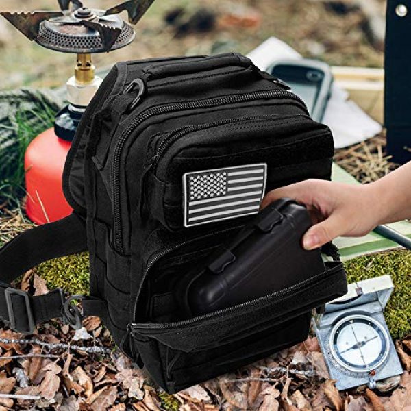 Monoki Tactical Backpack 4 Monoki Tactical Sling Backpack, Military Rover Shoulder Sling Bag Pack, Molle Assault Range Bag Day Pack