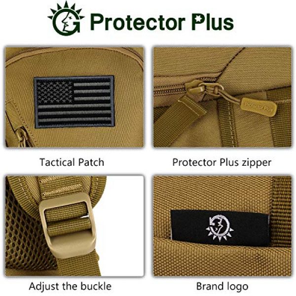 Protector Plus Tactical Backpack 7 Protector Plus Tactical Motorcycle Backpack Small Military MOLLE Cycling Hydration Daypack (Patch Included)