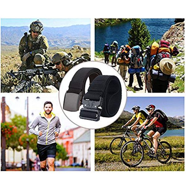 GRULLIN Tactical Belt 5 GRULLIN Men Tactical Nylon Belt, Military Duty Rigger Wasitbelt, Nylon Webbing Molle EDC Clip Belt