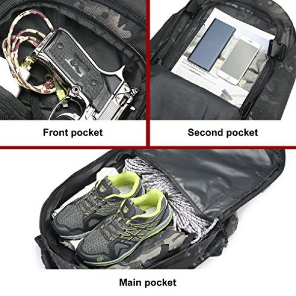 ARMYCAMO Tactical Backpack 7 ARMYCAMO Expandable Backpack 39L-64L Large Military Tactical Bug Out Bag Daypack