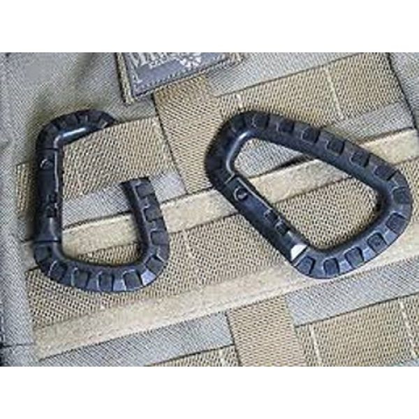 FMS Tactical Carabiner 4 Ravenox Tac Link Clip Carabiner | Heavy Duty Carabiner Clip | Black Locking Carabiner For Tactical Gear, Military, Outdoor Use | Large Carabiner For Camping Accessories | Polymer Carabiner D Ring Clip