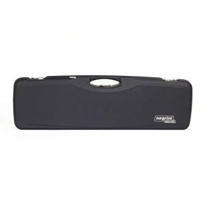 Negrini Cases Rifle Case 1 Negrini Cases 1654LR/5165 O/U Sporter Shotgun Case with Barrel Upright and Forend Off/Accessory Compartment and Luxury Interior, Blue/Blue