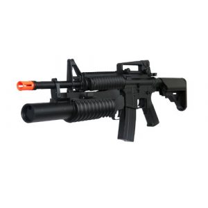 Boyi Dboys Airsoft Rifle 1 m3181ab m4a1 Carbine with m203 Grenade Launcher, 2 mags, 2 Adjustable Stocks, 2 handguards, Tactical Flashlight(Airsoft Gun)