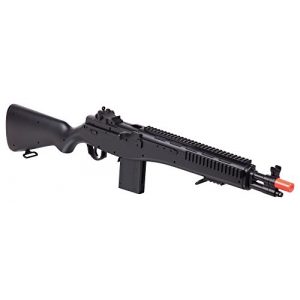 Game Face Airsoft Rifle 1 GameFace GFASM14B M14 Spring-Powered Single-Shot Bolt Action Infantry Carbine Airsoft Rifle, Black