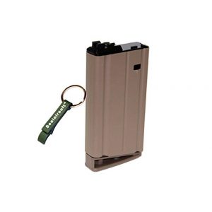 WE Airsoft Gun Magazine 1 WE 31rds Airsoft Gas Magazine Scar-H Series GBB Tan -Mobile Ring Included