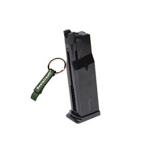 WE Airsoft Gun Magazine 1 WE 15rds Airsoft Gas Magazine MAKAROV PMM Series GBB Black -Mobile Ring Included