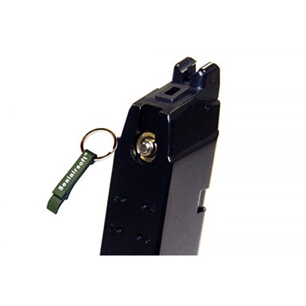 WE Airsoft Gun Magazine 2 WE 24rds Airsoft Gas Magazine Marui G17 G18 G18C Series GBB Black -Mobile Ring Included