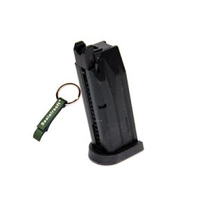 WE Airsoft Gun Magazine 1 WE 13rds Airsoft Gas Magazine for Bulldog PX4 Series GBB Black -Mobile Ring Included