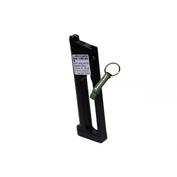 KJW Airsoft Gun Magazine 2 KJ Works 26rds Airsoft Metal 6mm CO2 Magazine For KP07 / M1911 V2 GBB Black -Mobile Ring Included