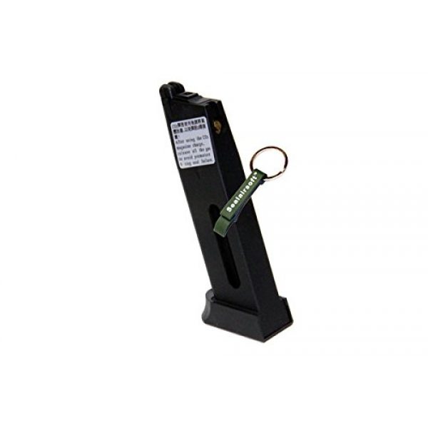 KJW Airsoft Gun Magazine 2 KJ Works 26rds Airsoft Metal 6mm CO2 Magazine For CZ75 SP01 Shadow GBB Black -Mobile Ring Included