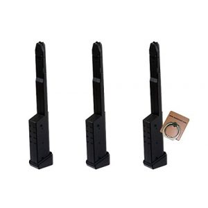 CYMA Airsoft Gun Magazine 1 CYMA 100rd Long Airsoft Magazine For G18C (CM030) AEP Black X 3PCS -Mobile Ring Included