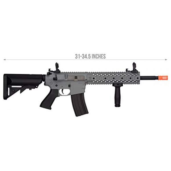 Lancer Tactical Airsoft Rifle 2 Lancer Tactical New Gen EVO 13.5" Barrel Free Float M4 Airsoft AEG (QuadRail_Gray)