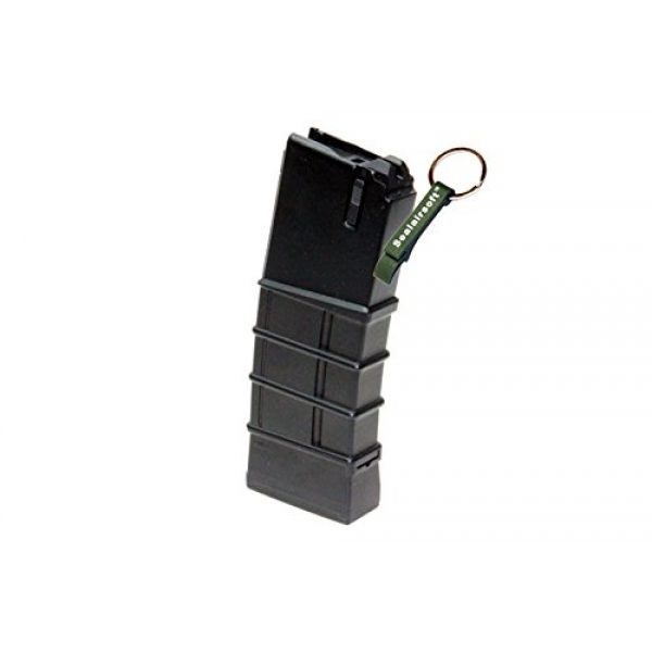 KJW Airsoft Gun Magazine 1 KJ Works 30rds Airsoft Metal 6mm GAS Canadian Magazine For M4 Series GBB BLK -Mobile Ring Included