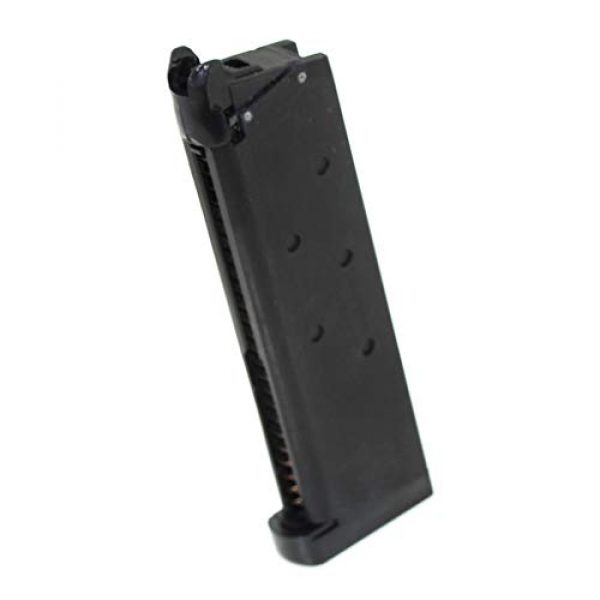 Generica Airsoft Gun Magazine 1 Generica Airsoft Spare Parts 28rd Gas Mag Metal Magazine for M.E.U. M1911 GBB Pistol Black