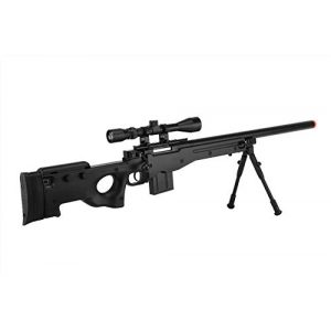 Well Airsoft Rifle 1 Well MB4401D Airsoft Sniper Rifle W/Scope and Bipod - Black