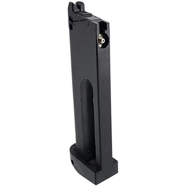 SportPro Airsoft Gun Magazine 3 SportPro Bell 22 Round Metal 12g CO2 Cartridge Gas Magazine for GBB M1911 Airsoft - Black