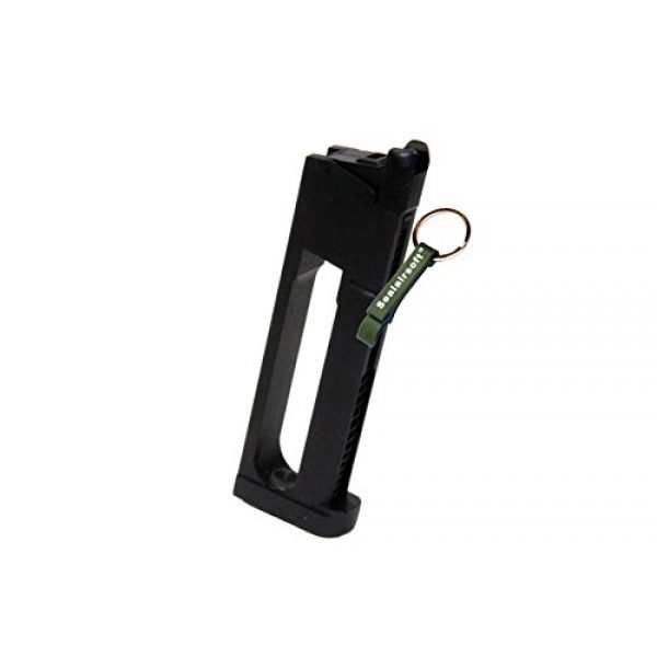 KJW Airsoft Gun Magazine 1 KJ Works 26rds Airsoft Metal 6mm CO2 Magazine For KP07 / M1911 V2 GBB Black -Mobile Ring Included