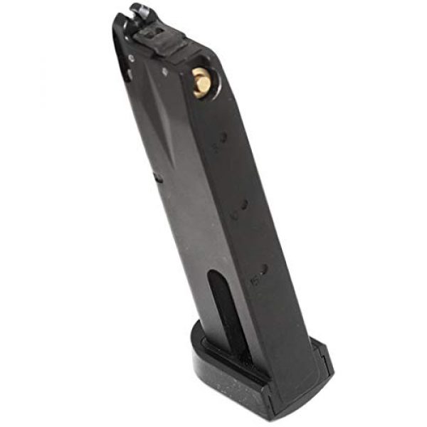 Airsoft Gang Airsoft Gun Magazine 2 Airsoft Parts 2pcs 22rd CO2 Mag Metal Magazine for Bell M9 Series GBB Pistol Black