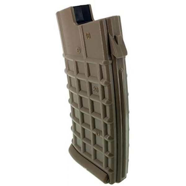 SportPro Airsoft Gun Magazine 4 SportPro 300 Round Polymer Waffle High Capacity Magazine for AEG AUG Airsoft - Dark Earth